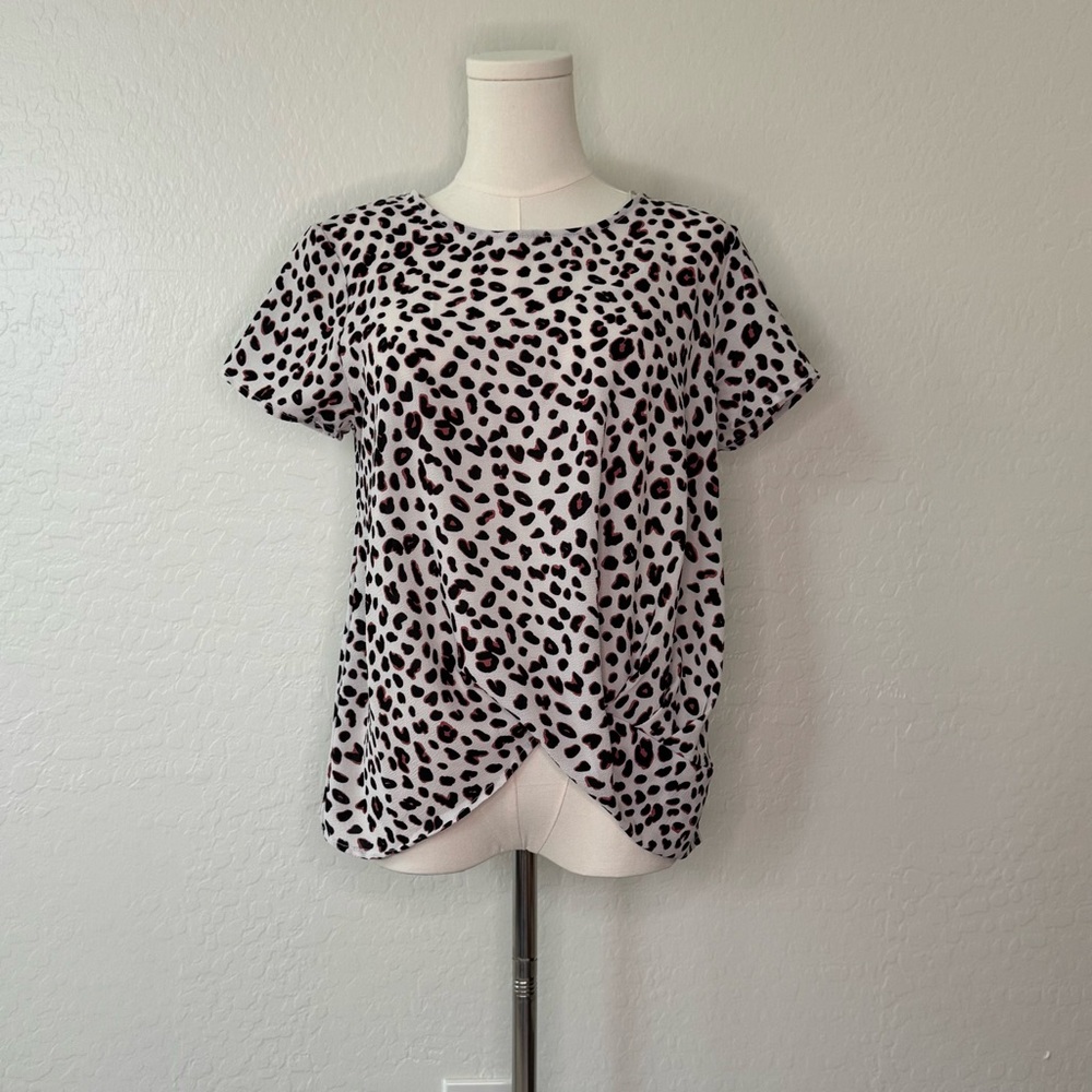 Hippie Rose Black, White and Pink Spotted Blouse